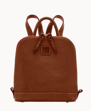 Woman Florentine Small Zip Pod Backpack Chestnut | Dooney & Bourke Backpacks