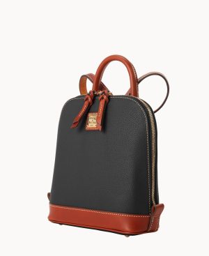 Woman Pebble Grain Small Zip Pod Backpack Black | Dooney & Bourke Backpacks