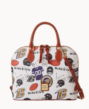 Woman NFL Ravens Zip Zip Satchel Ravens | Dooney & Bourke Satchels